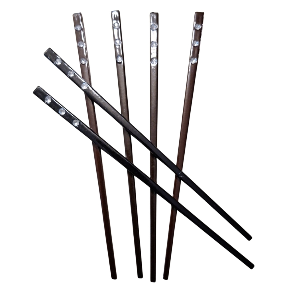 Rhinestone Hair Sticks Set Of 6